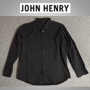 🔥❤️3/$30 John Henry button down dress shirt men's size XL